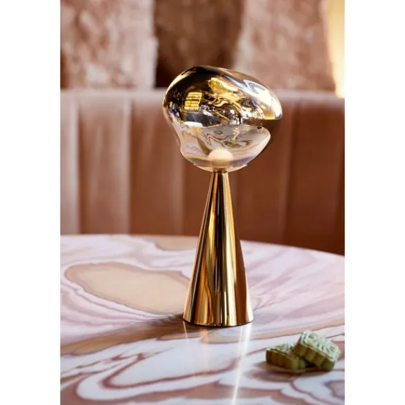 Tom Dixon Melt portabel bordslampa guld LED
