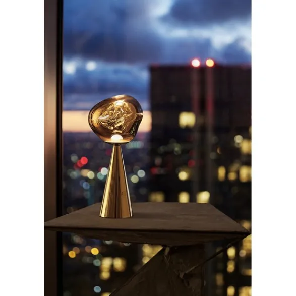Tom Dixon Melt portabel bordslampa guld LED