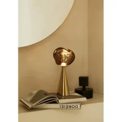 Tom Dixon Melt portabel bordslampa guld LED