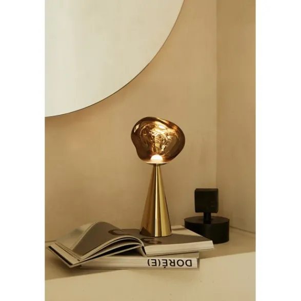 Tom Dixon Melt portabel bordslampa guld LED
