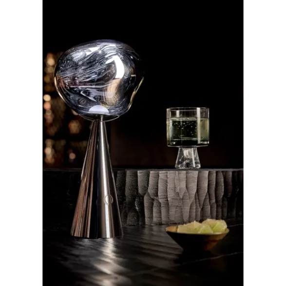 Tom Dixon Melt portabel bordslampa silver LED