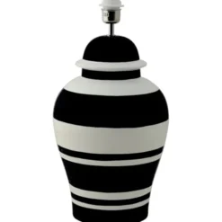 Hallbergs Belysning Ming Lampfot Black stripe 27cm