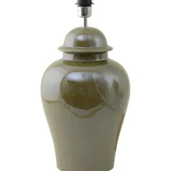 Hallbergs Belysning Ming Lampfot Olive Green 27cm