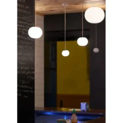 FLOS Mini Glo-ball suspension taklampa, opalglas 11,2cm
