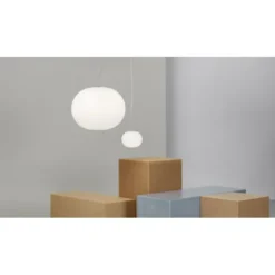 FLOS Mini Glo-ball suspension taklampa, opalglas 11,2cm