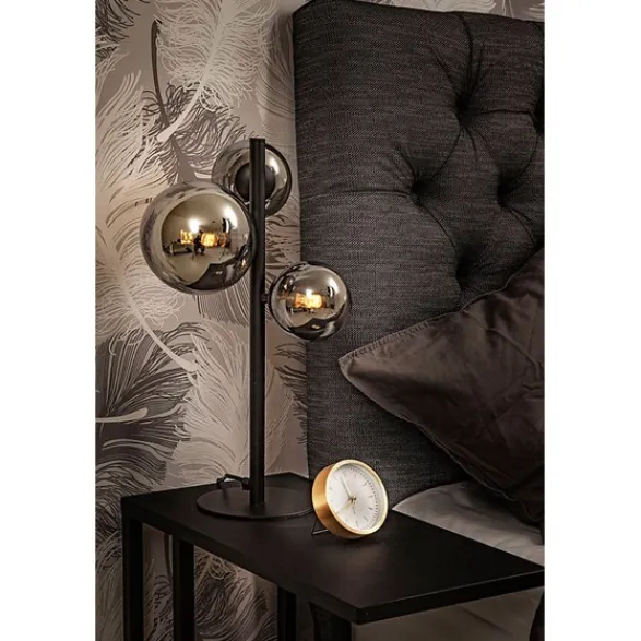 Aneta MOLEKYL bordslampa 3a, svart/rök