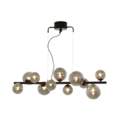 Aneta Molekyl taklampa, svart/rökfärgad 85cm