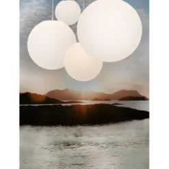 Aneta Moon taklampa, vit 40cm