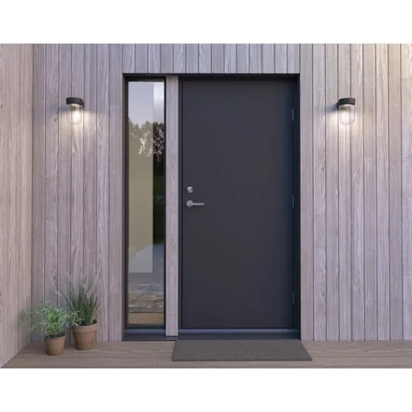 Belid Moon vägglampa IP44 svart struktur LED