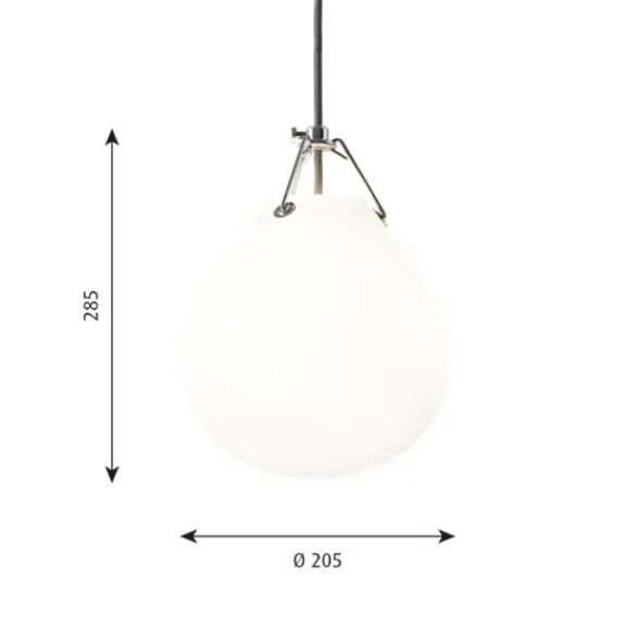 Louis Poulsen Moser 205 pendel, opal 20,5cm