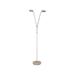 Aneta MOTO 2 golvlampa, vit/krom 148cm