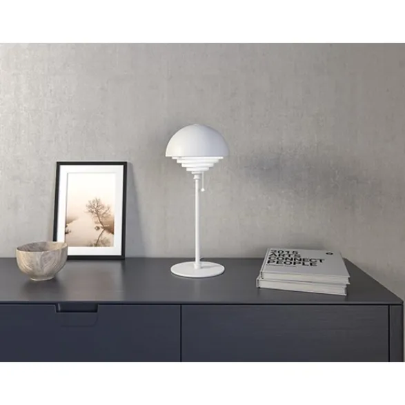 Herstal Motown bordslampa vit E27