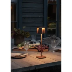 Konstsmide Nice bordslampa rost fyrkantig