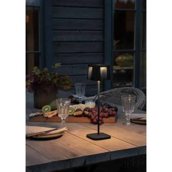 Konstsmide Nice bordslampa svart fyrkantig