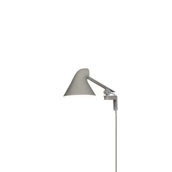 Louis Poulsen NJP vägglampa kort arm, ljusgrå 20cm