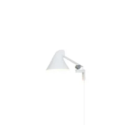 Louis Poulsen NJP vägglampa kort arm, vit 20cm