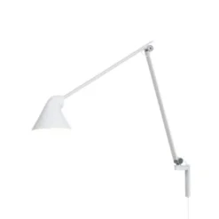 Louis Poulsen NJP vägglampa lång arm, vit 60cm