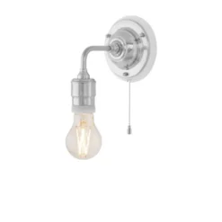 Karlskrona Lampfabrik Nylander vägglampa nickel/vit