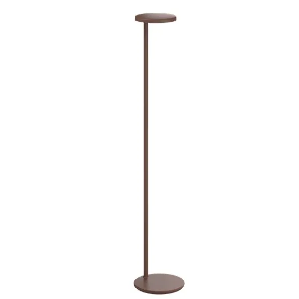 FLOS Oblique golvlampa LED, brown USB