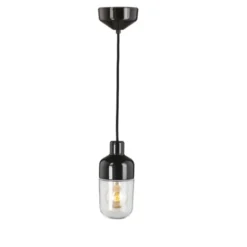 IFÖ Electric Ohm 215 pendel, svart/klar 21,5cm