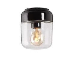 IFÖ Electric Ohm vägg-/taklampa, svart Ø14cm