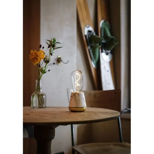 Humble One Table Light Smart White Marble