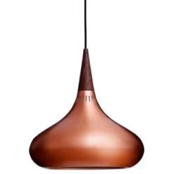 Fritz Hansen Orient P2 pendel, koppar/roseträ 34cm