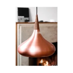 Fritz Hansen Orient P1 pendel, koppar/roseträ 22,5cm
