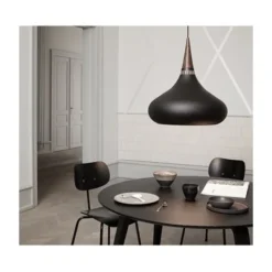 Fritz Hansen Orient P2 pendel, svart/roseträ 34cm