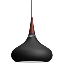 Fritz Hansen Orient P2 pendel, svart/roseträ 34cm