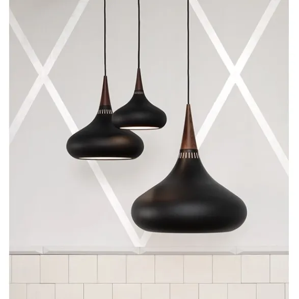 Fritz Hansen Orient P1 pendel, svart/roseträ 22,5cm