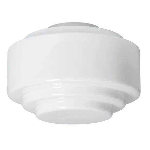 Armaturhantverk Orsa Pottan Glasskärm, Ø24 vit