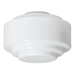 Armaturhantverk Orsa Pottan Glasskärm, Ø24 vit