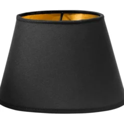 PR Home Oval Lampskärm Svart/Guld 25cm