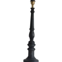 Hallbergs Belysning Oxford Lampfot Hög Antik Svart 15,5cm