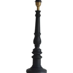 Hallbergs Belysning Oxford Lampfot Låg Antik Svart 15cm