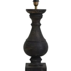 Hallbergs Belysning Palmar Lampfot Vintage Svart 27cm