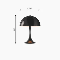 Louis Poulsen Panthella MINI bordslampa LED, svart