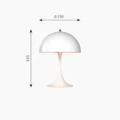 Louis Poulsen Panthella MINI bordslampa LED, vit