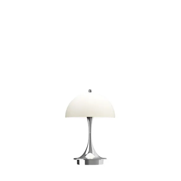 Louis Poulsen Panthella 160 Portabel bordslampa Chrome Beige