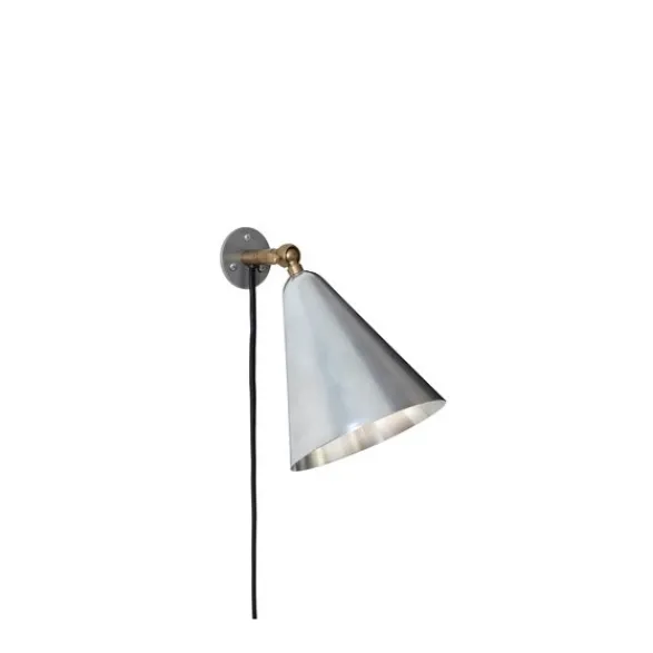 Konsthantverk Patina vägglampa, rå aluminium