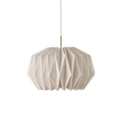 Le Klint Pendel SOFTLY PLEATED I Medium Vit/Mässing