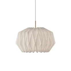 Le Klint Pendel SOFTLY PLEATED I Medium Vit/Mässing