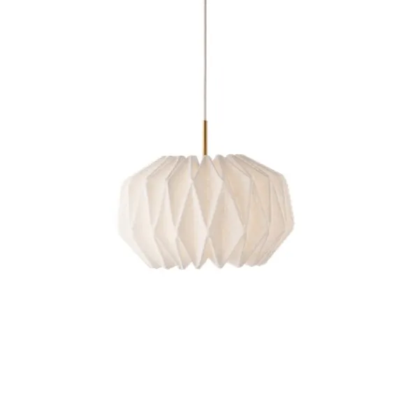 Le Klint Pendel SOFTLY PLEATED I Small Vit/Mässing