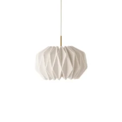 Le Klint Pendel SOFTLY PLEATED I Small Vit/Mässing