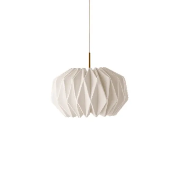 Le Klint Pendel SOFTLY PLEATED I Small Vit/Mässing