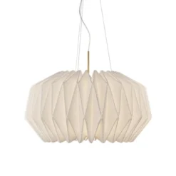 Le Klint Pendel SOFTLY PLEATED I X-large Vit/Mässing