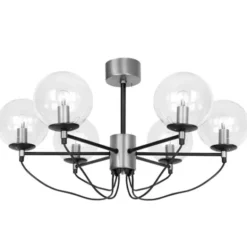 Hallbergs Belysning Perla 6 takkrona silver 78cm