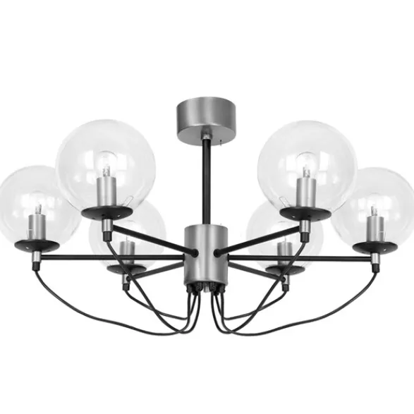 Hallbergs Belysning Perla 6 takkrona silver 78cm