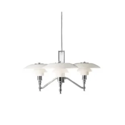 Louis Poulsen PH 3/2 akademi pendel, krom/opal 68cm